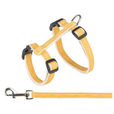 Peitoral com Trela Amarelo/Bege